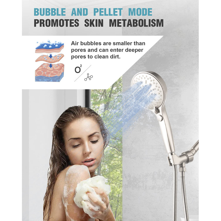 Walker Edison Rain Handheld Shower Head 1.75 GPM GPM Wayfair Canada